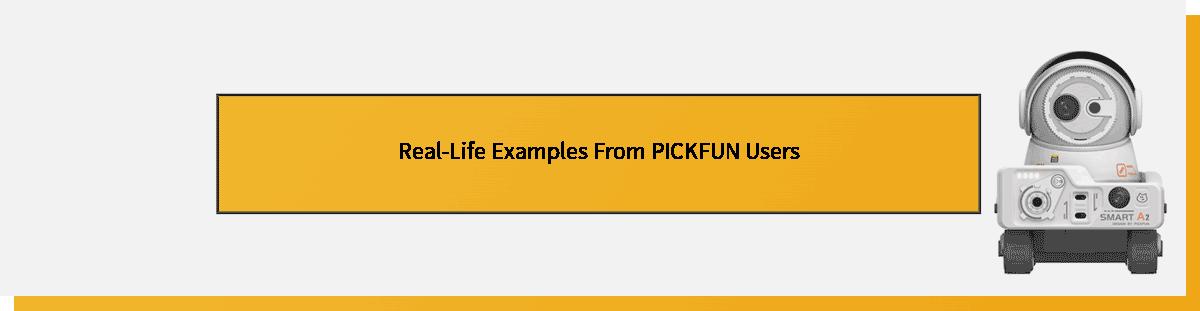 Real-Life Examples From PICKFUN Users
